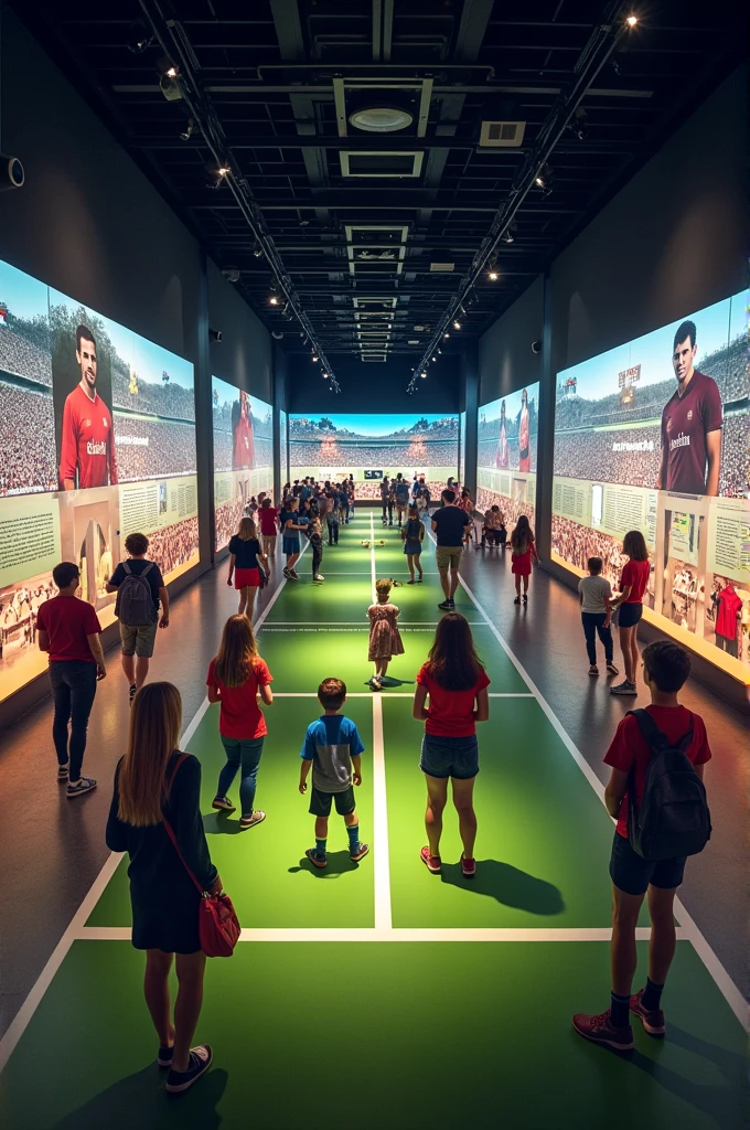 visiting a football exhibition