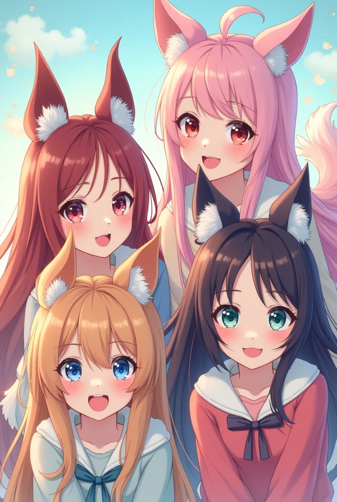 Character art anime Animal you girls