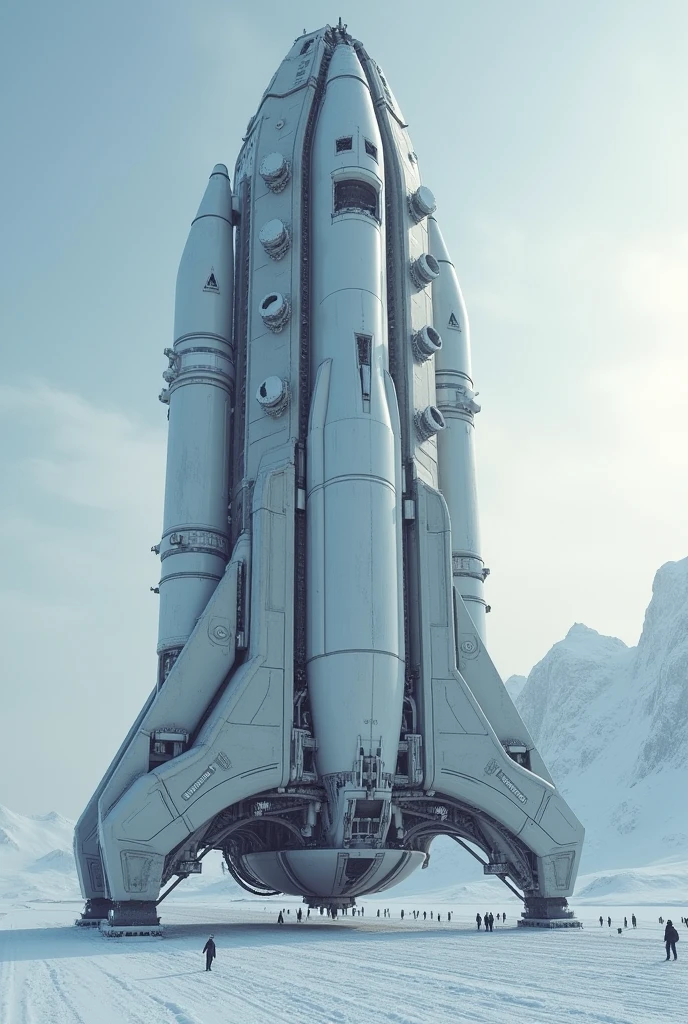 create the most technological image of a rocket possible, that takes thousands of people on just one trip, add the rocket image a specific module that uses a parachute combination, retro rockets and shock absorbers.
best chat, more technological and a much larger ship.
best chat, More Detailed, a snow that can hold 1000 people, like a space train.
