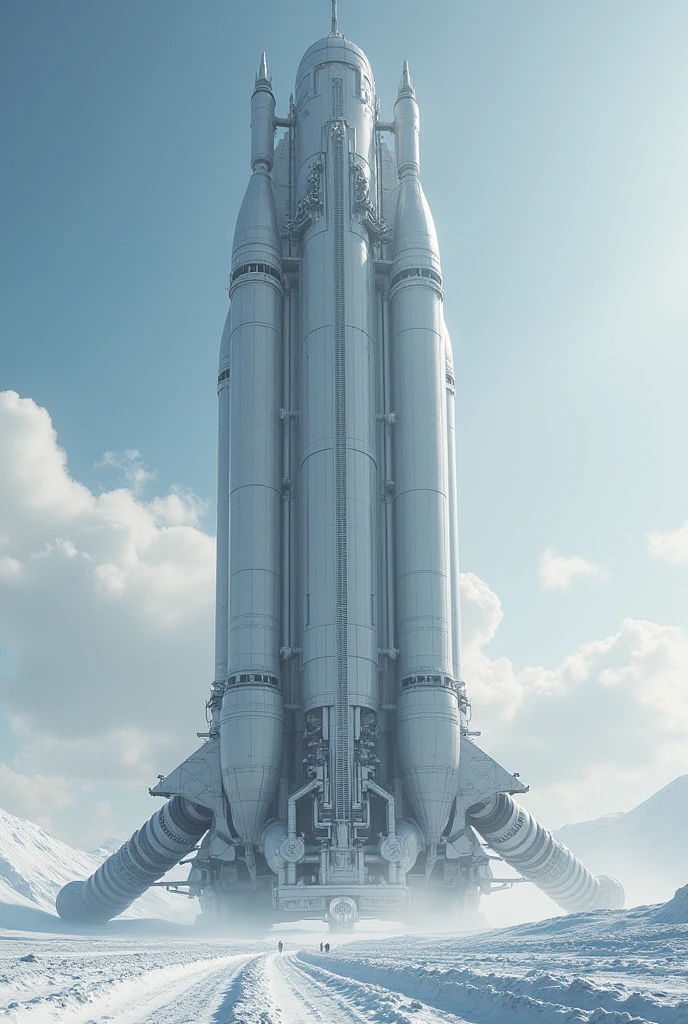 create the most technological image of a rocket possible, that takes thousands of people on just one trip, add the rocket image a specific module that uses a parachute combination, retro rockets and shock absorbers.
best chat, more technological and a much larger ship.
best chat, More Detailed, a snow that can hold 100,000 people, like a space train.