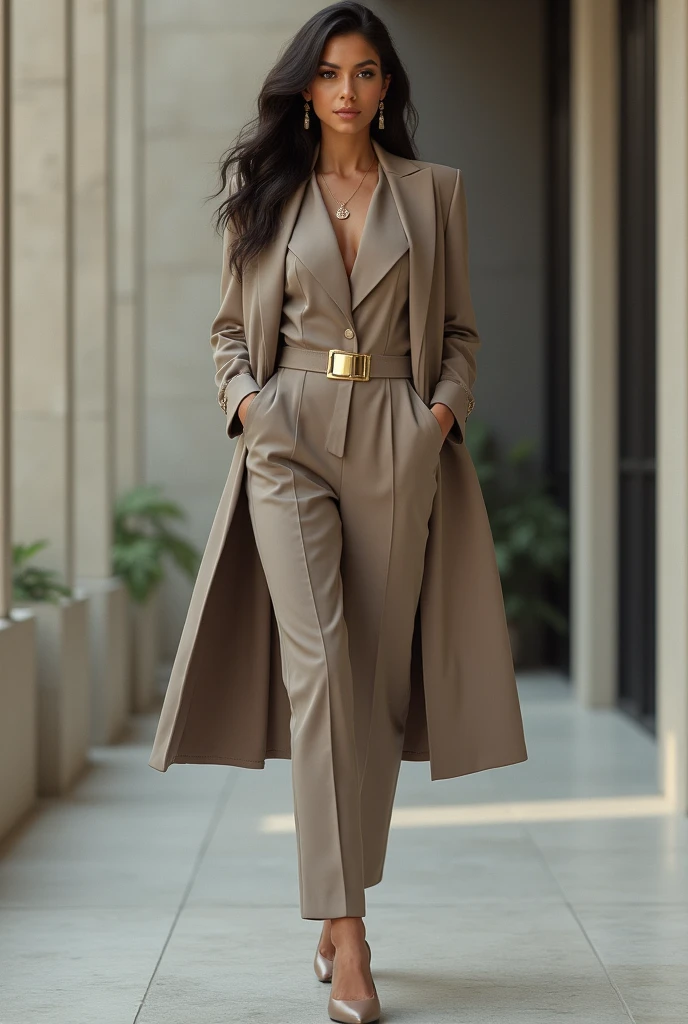 Woman in modern clothing 18k