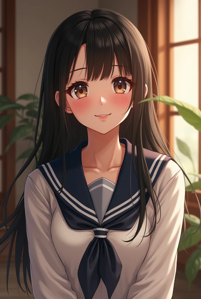 Japanese High School Uniform、Sailor suit Asian japanese At home Human body
E Cup、Smile、
Genuine