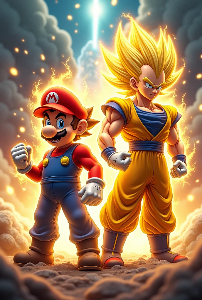 Mario and Luigi Super Saiyan