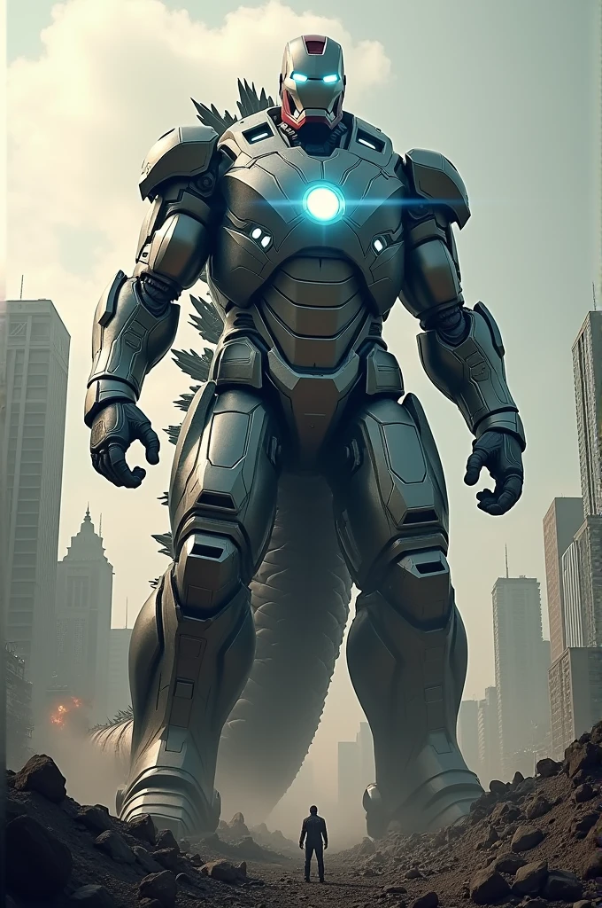 Iron man mix Godzilla