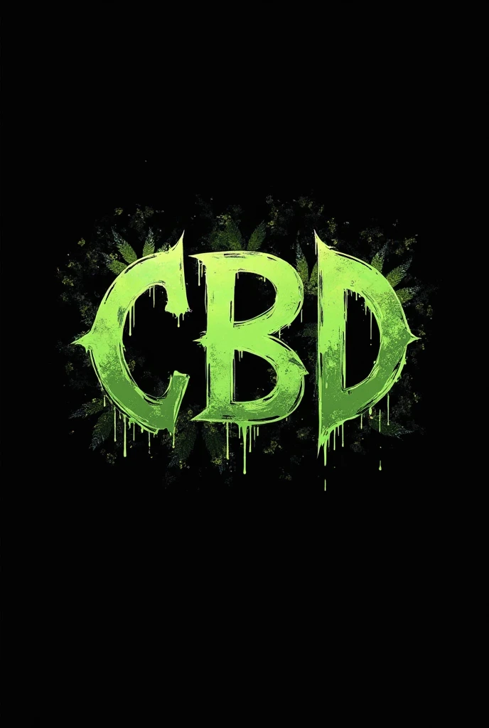 Logo écrit "Traumatrixe.62" "CBD" version weed mafia fond noir