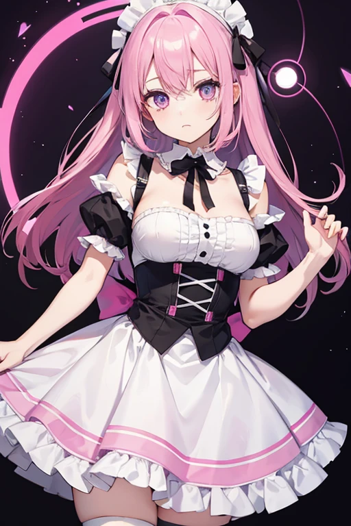 maid　hypnotism　Pink Hair　Women　Hollow Eyes