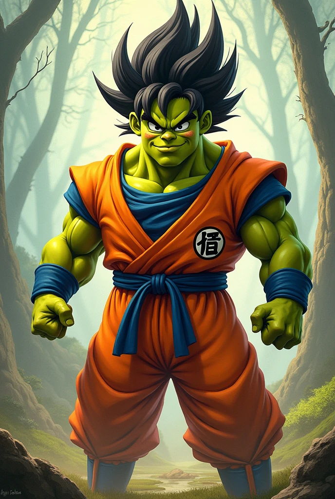 Sherek dressed as goku