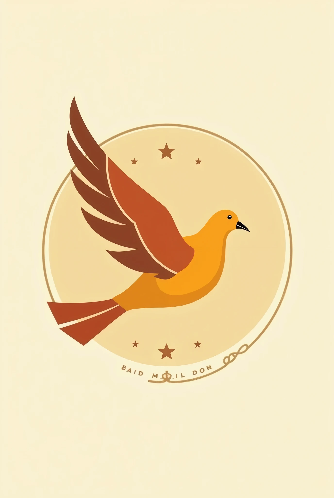 Color palette: Orange, yellow, and brown for a warm, retro feel.
Dove: A stylized dove with a simple, iconic design.
Shape: The dove could be placed within a circle or a shield for a sense of unity and protection.
Typography: A retro-inspired font, such as a serif or sans-serif font with a vintage look.
Details: Consider adding small elements like a ribbon, a banner, or a star to enhance the visual appeal.
