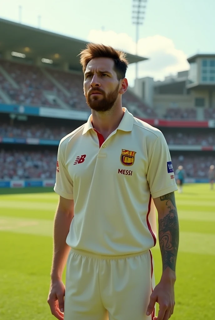 Messi as a cricket boller