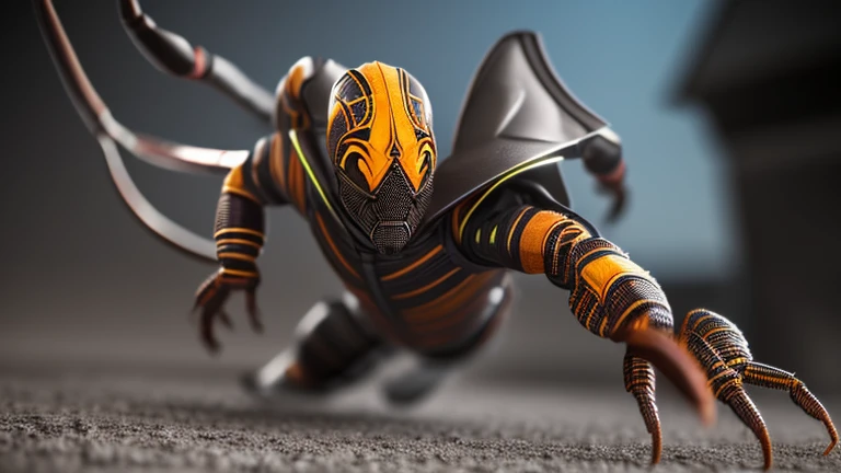a 3D scorpion in high resolution, human version --auto --s2