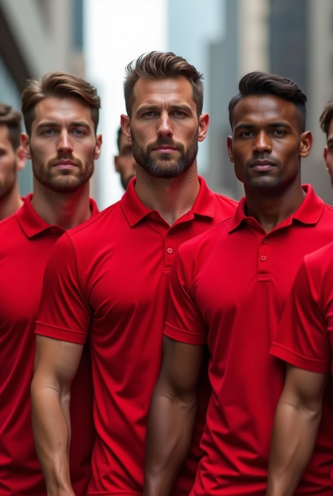 men wearing Plain Polo red t shirt