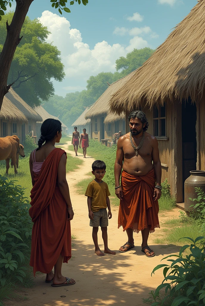 A poor family which kad come to live in an Indian village but let outcast by people