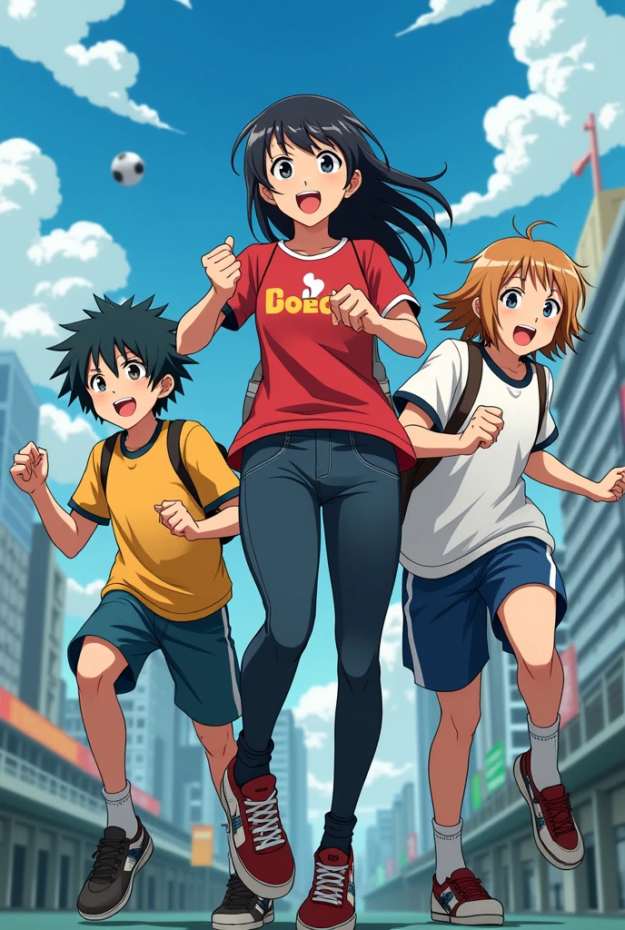 Anime name trio
Is anime me dosti aur attitude,casual look
Aur is anime me teams hoga
Isi hisab se anime ka poster