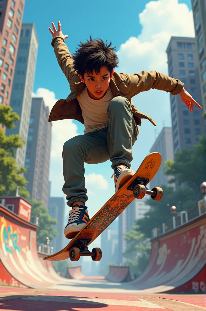 Mun-ha com skate