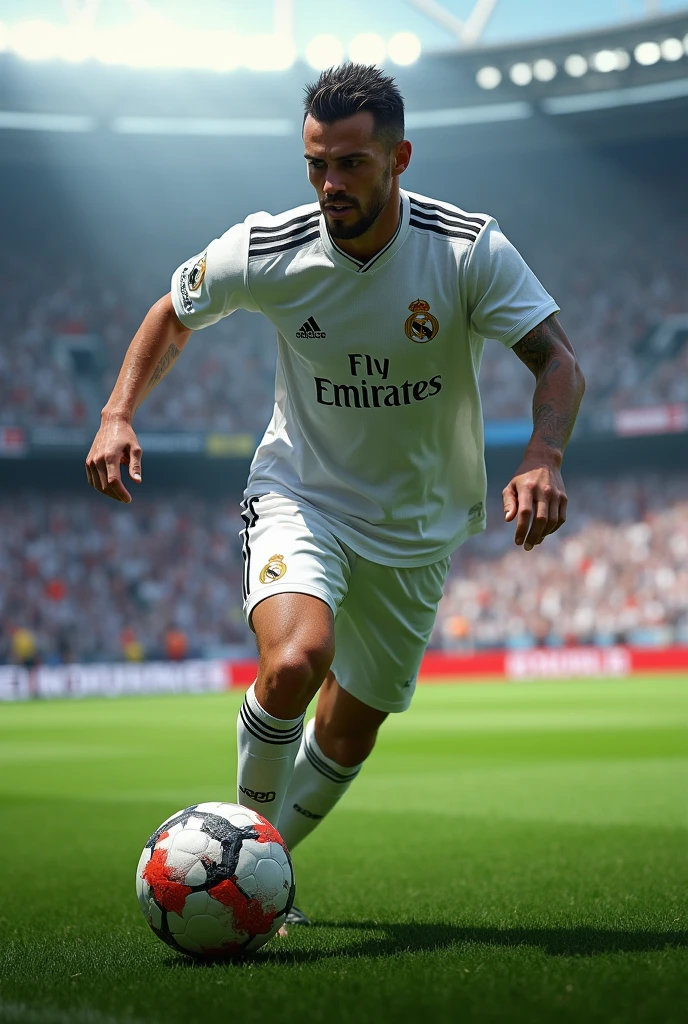 playing football for real madrid