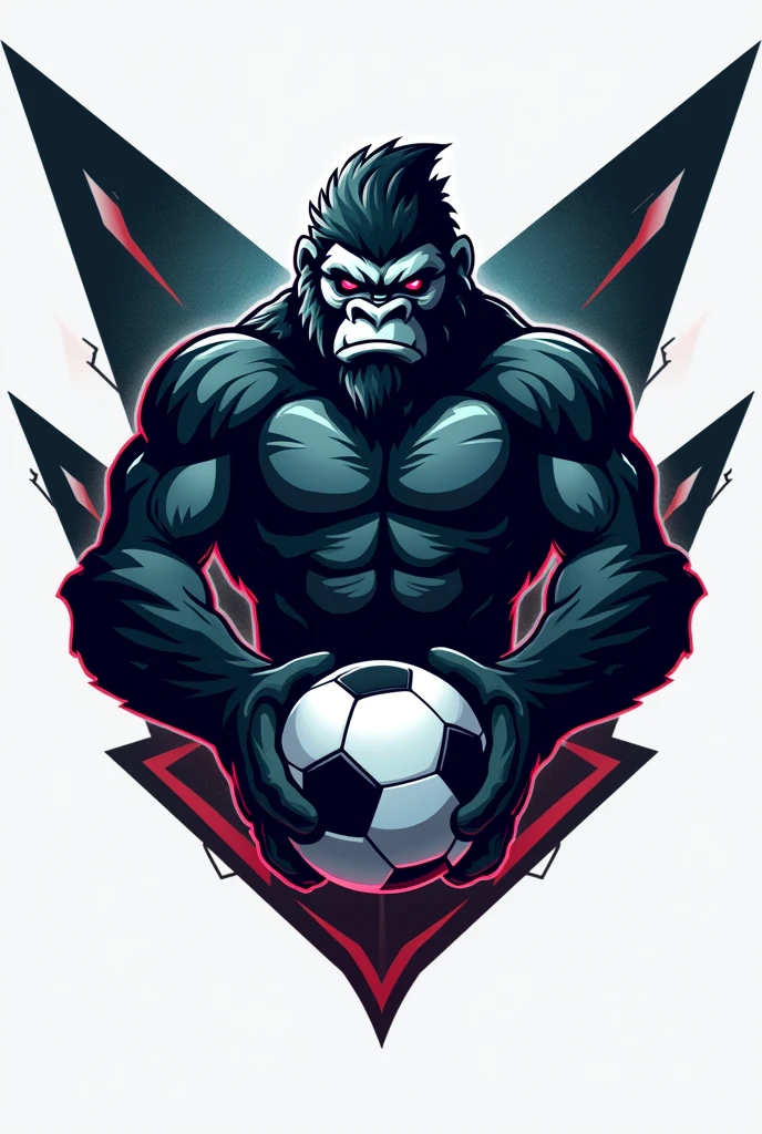 Create a modern futsal team crest with a gorilla 
