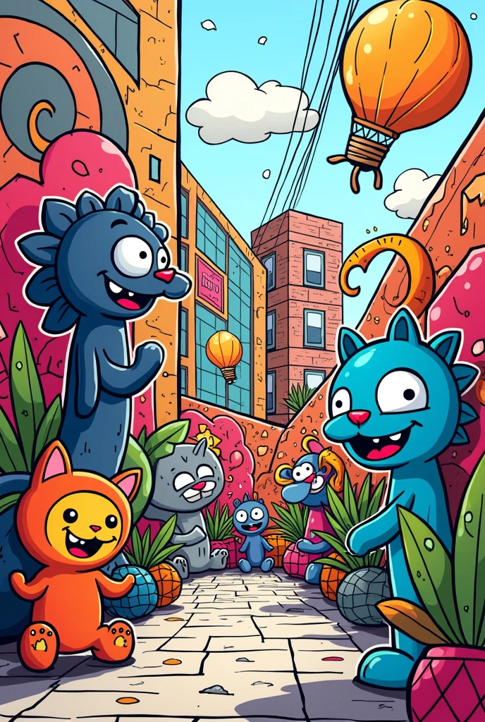 Page de coloriage graffiti pour enfant 