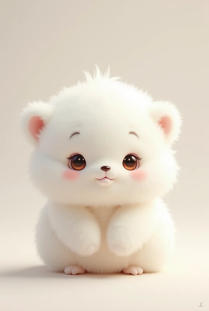 2d white furry