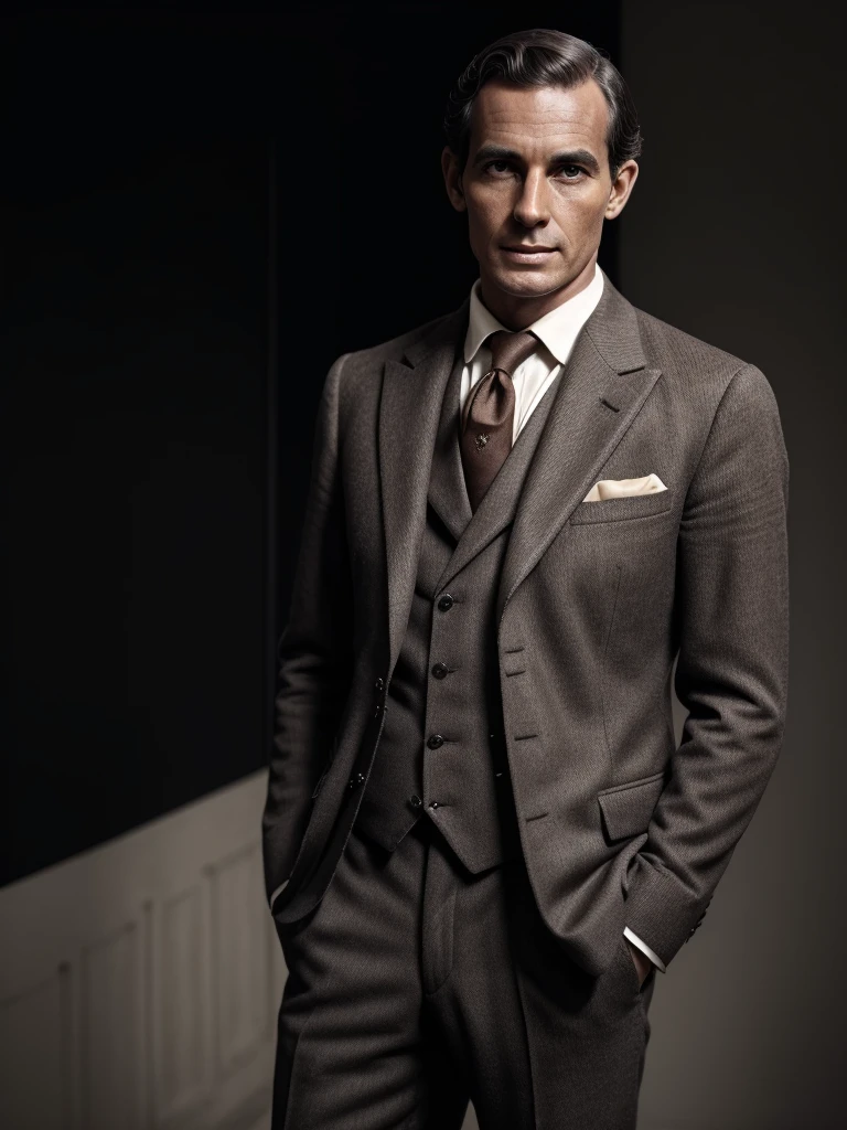male,gentleman,Foreigners,French,suit,old,Sepia,era,young,whole body,Life-size,Classic