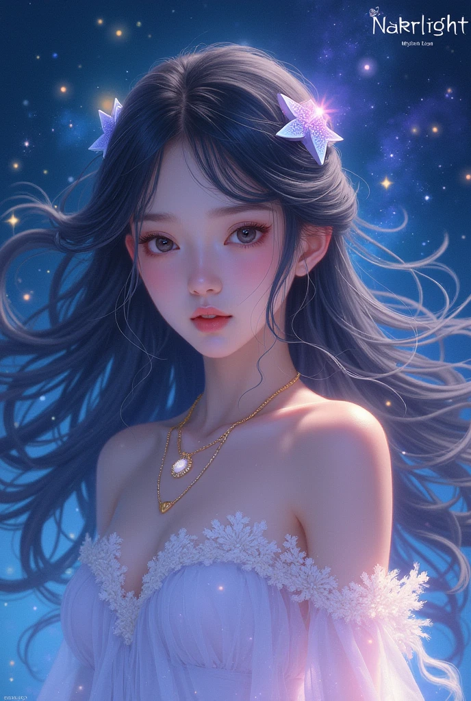 A concept image for the member of the k-pop girl group Starlight, Miyu for the song Cosmic Love
