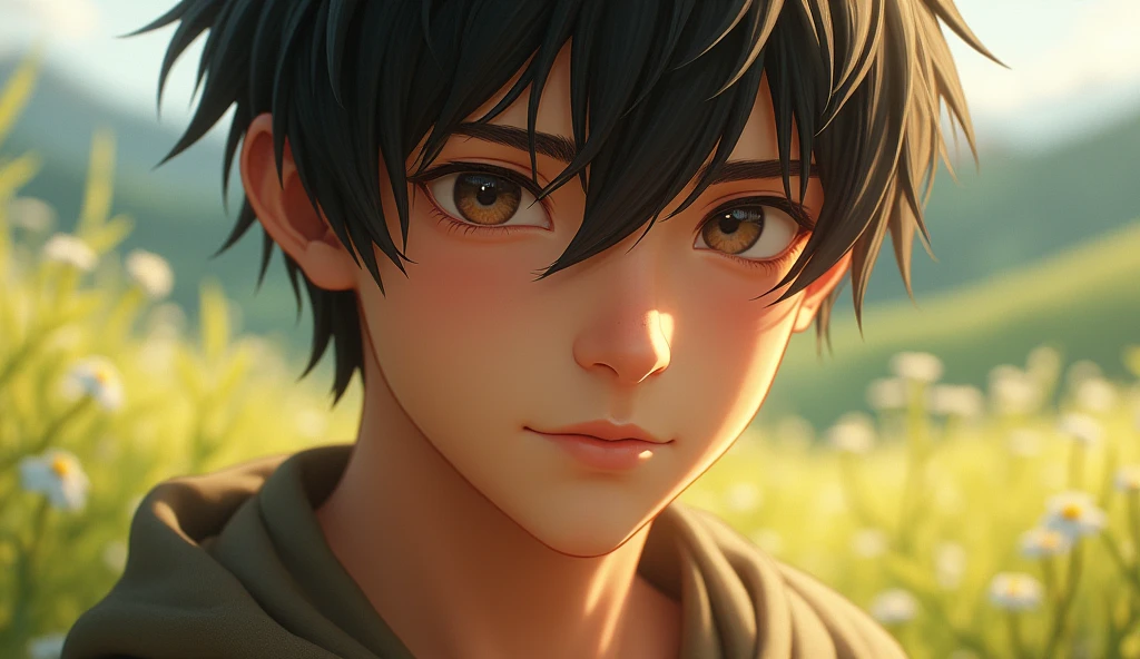 (best quality, masterpiece, ultra detailed, ultra high res, photorealistic, raw photo, absurdres, absolutely resolution), His name is Momotaro、Wild Soul、Raised by the love of my grandparents