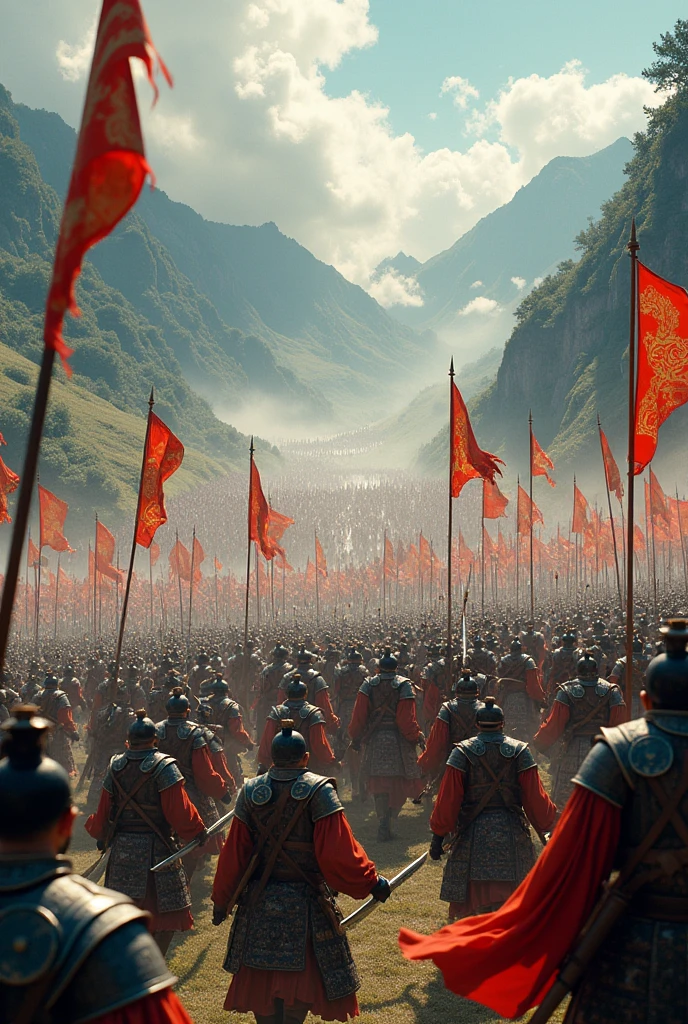 Ancient Chinese armies fighting