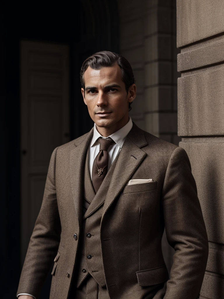 male,gentleman,Foreigners,French,suit,old,Sepia,era,young,whole body,Life-size,Classic,Head to foot,solo,