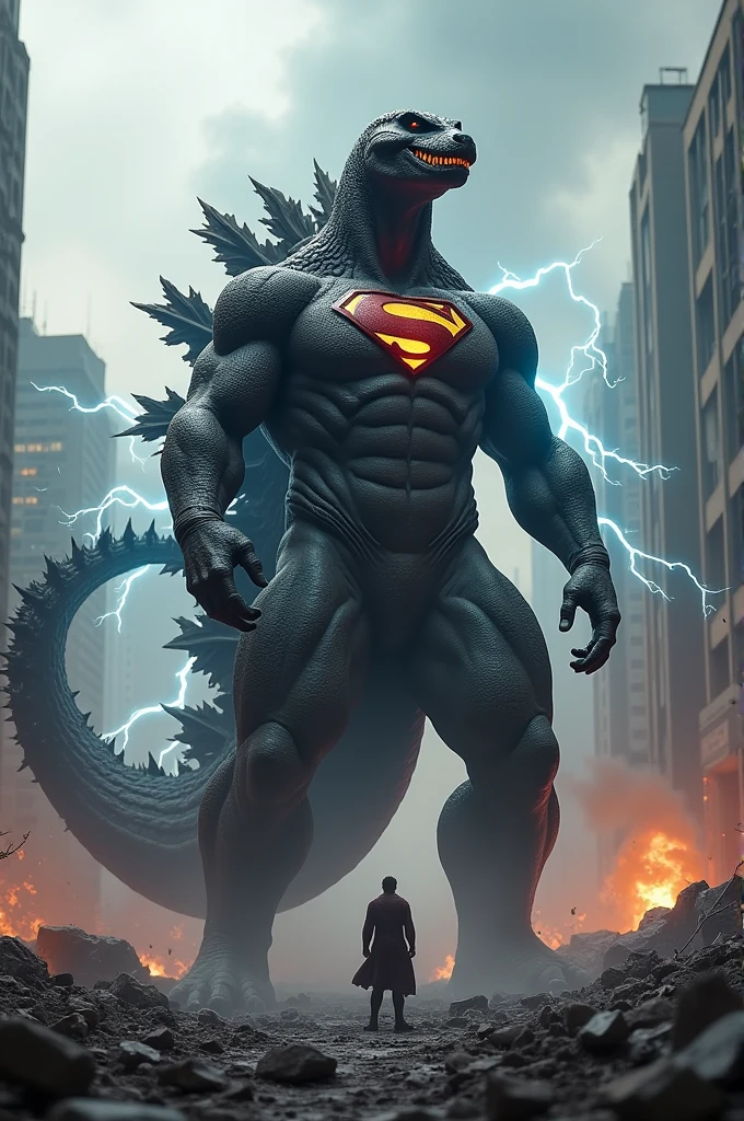 Superman mix Godzilla 