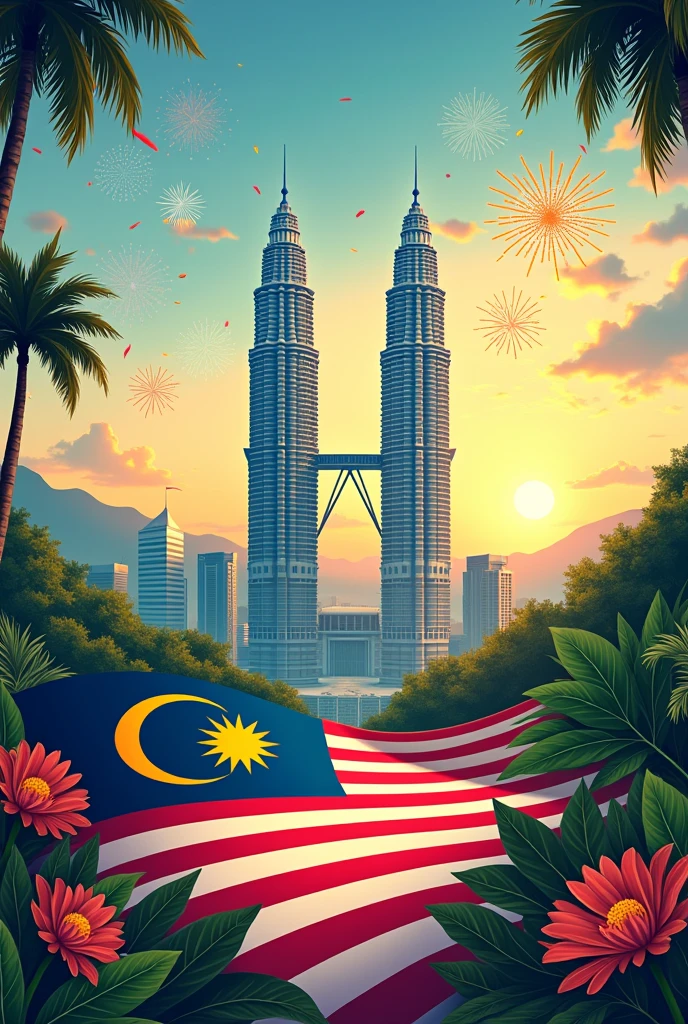 Poster for Malaysia independence day