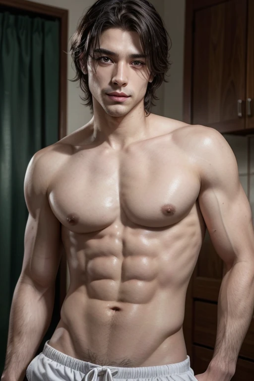 Create a super sexy shirtless man with Argentine features