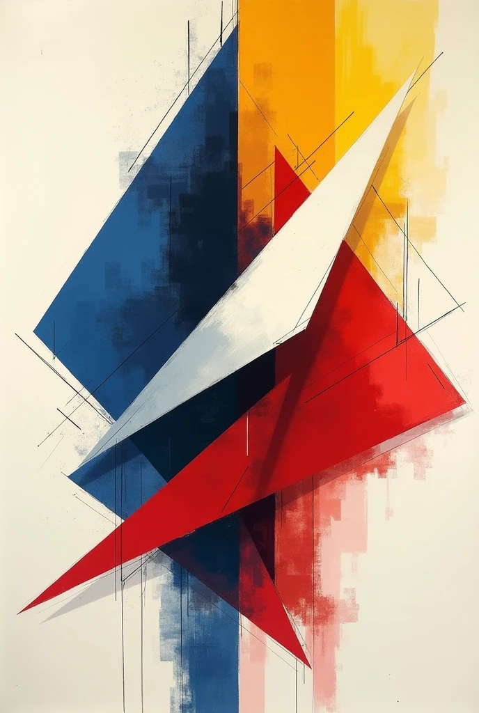Philippines flag abstract art with shapes