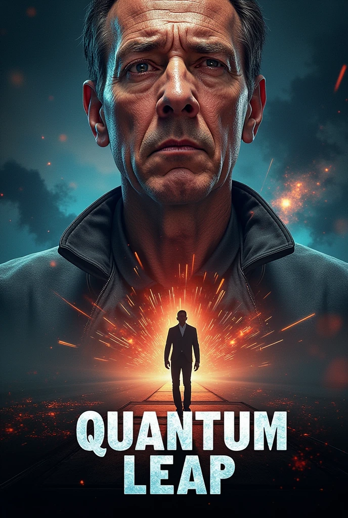 A powerful, realistic, high-quality and professional-looking movie poster with the title "QUANTUM LEAP" images and title must be bold and visible.