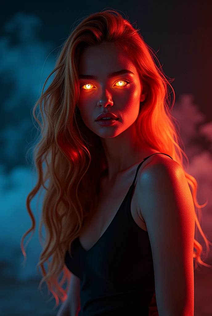 score_9, score_8_up, score_7_up, score_6_up, score_5_up, score_4_up, 43stl1ght1ng, 1girl, long hair, 43stl1ght1ng, low light, dramatic lighting, darkness, neon, eye lighting, water, smoke, ginger hair, black background,