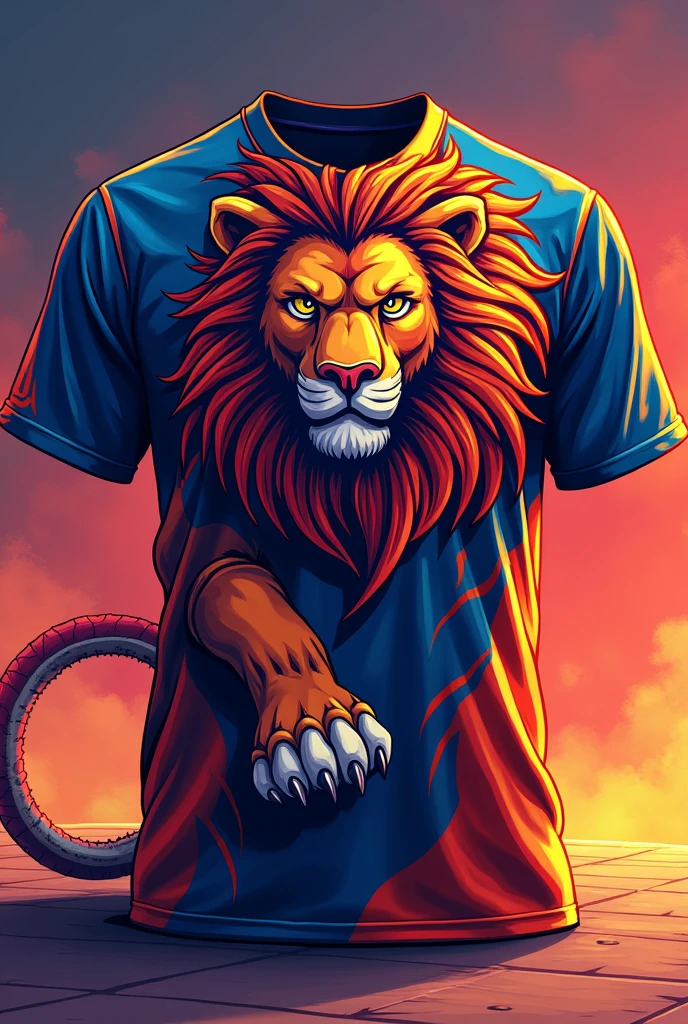 Let&#39;s create a volleyball team shirt.
Team Name Review.
Team mascot a Lion Player name Nery Player number 14 The team name and mascot are printed on the shirt on the front, on the back are the player&#39;s name and number.