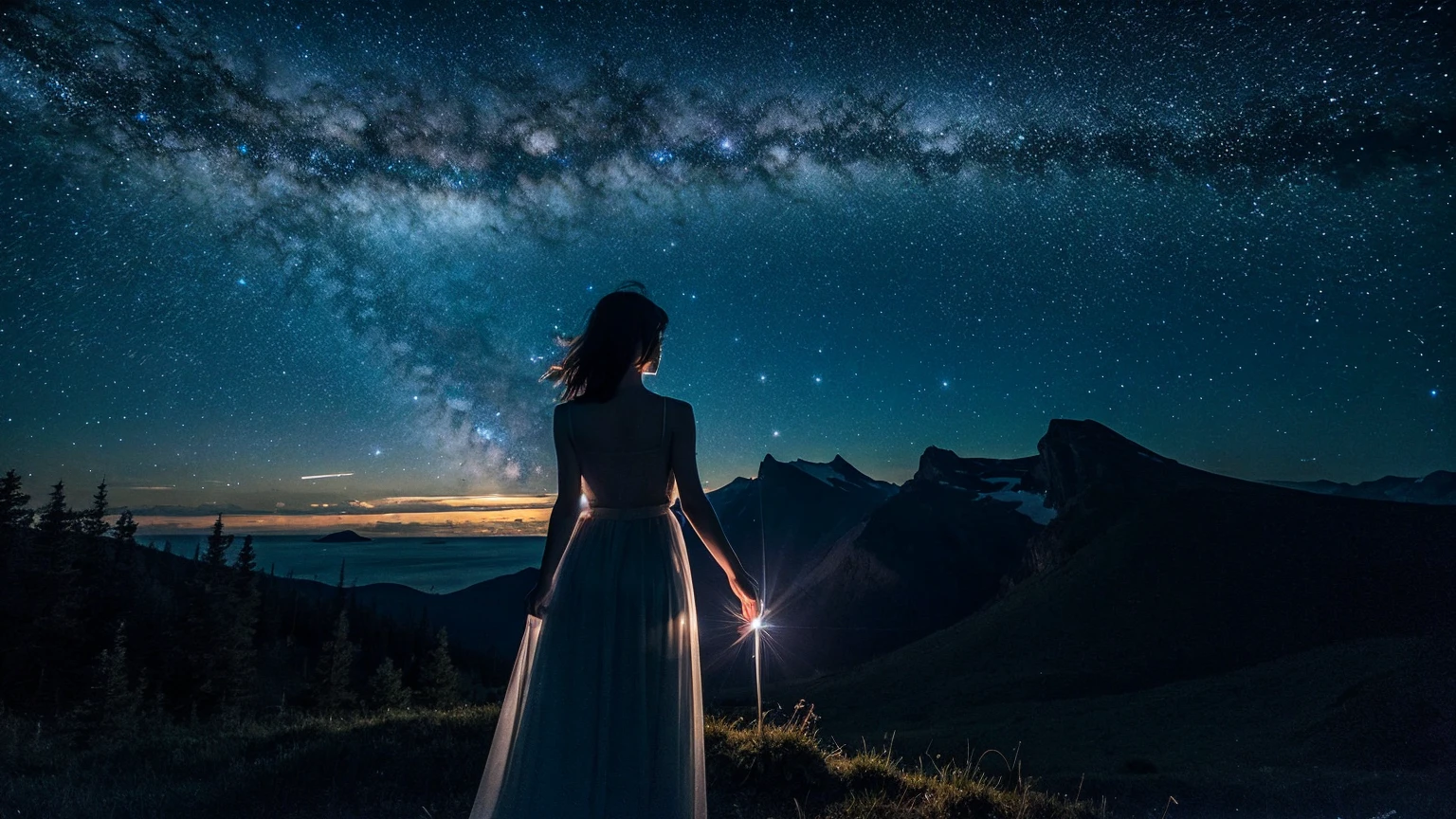 star々Sparkling night sky,Transparency,Spectacular scenery,A delicate touch
