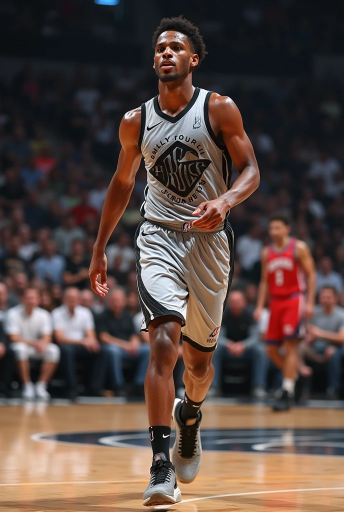 Gray basketball jersey with unique design