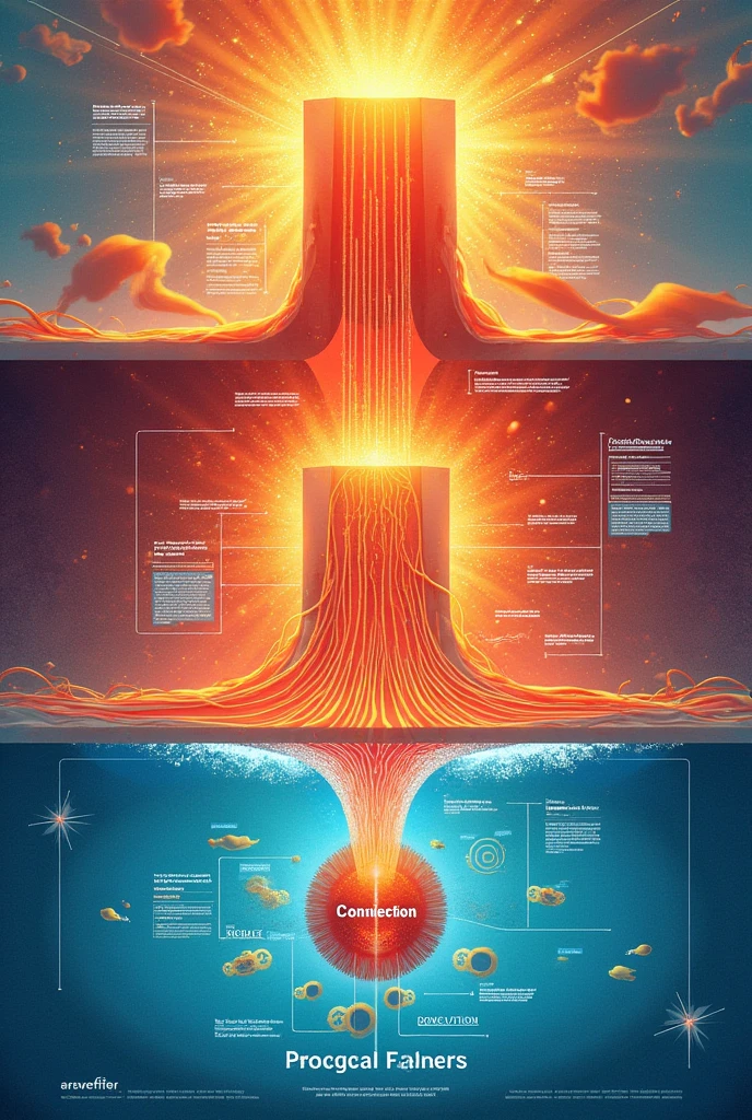Make a poster about Heat Transfer, about Conduction, Radiation, and Convection Heat Transfer.