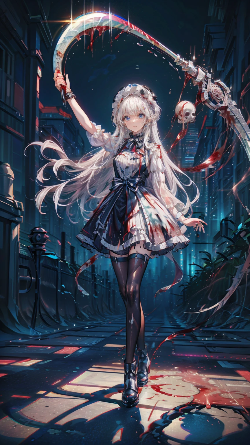 beautiful girl、とてもcute天使、Pink Gothic Dress、cute、Baby Face、smile、Long skirt、Black long boots、,(whole body, legS and 靴 viSible: 1.2), ,Ghost,Frolicking Girl,Multiple women,tea ,クレイジーなsmile,look up,Face shot,Scythe Face,Girl Monster, slave,beautiful, Detailed portrait, Delicate facial features, Sharp Eye, Sharp Fangs, Pale skin, Dark Background, Cinema Lighting, Dramatic Shadows, Gothic style, Gloomy atmosphere, Dark fantasy, One person&#39;S, , Please open your mouth wide, Open your mouth and baring your teeth,Sharp teeth like a beast, Wide lips, very wide mouth, Vermilion cheeks, ,(Blood splatter:1.3),Scary face, Laughter　Witch design, ねじれたsmile、Bloody、bleeding from the head,、Blood splatter、,(Blood splatter:1.3),Crossbones, skull,　, Horror Style, ((Fantasy Witch Costume)), ((Flowing white hair)), ,(Blood splatter:1.3),Female curves, Large Breasts, Thick thighs, Sexy flat stomach, Perfect hands, Perfect anime face, ((Darkta DreSS)), Are standing, ((邪悪なsmile)), ,(Blood splatter:1.3),Victorian cities, gaslight, Steam circulateS, Moonlight Illumination, night lighting, A sky filled with stars and galaxies,disaster々new devil horns,,(Blood splatter:1.3),アニメゾンビWitch design, ねじれたsmile、Bloody、bleeding from the head,、Blood splatter、,(Blood splatter:1.3),Crossbones, skull,,Photo Background,Wide Shot,Scythe Face,Girl Monster, slave,beautiful, Detailed portrait, Delicate facial features, Sharp Eye, Sharp Fangs, Pale skin, Thick chain, Dark Background, Cinema Lighting, Dramatic Shadows, Gothic style, Gloomy atmosphere, Dark fantasy, One person&#39;S, , Please open your mouth wide, Open your mouth and baring your teeth,Sharp teeth like a beast, Wide lips, very wide mouth, Vermilion cheeks, ,(Blood splatter:1.3),Scary face, Laughter　Witch design, ねじれたsmile、Bloody、bleeding from the head,、Blood splatter、,(Blood splatter:1.3),Crossbones, skull,　, Horror Style,
