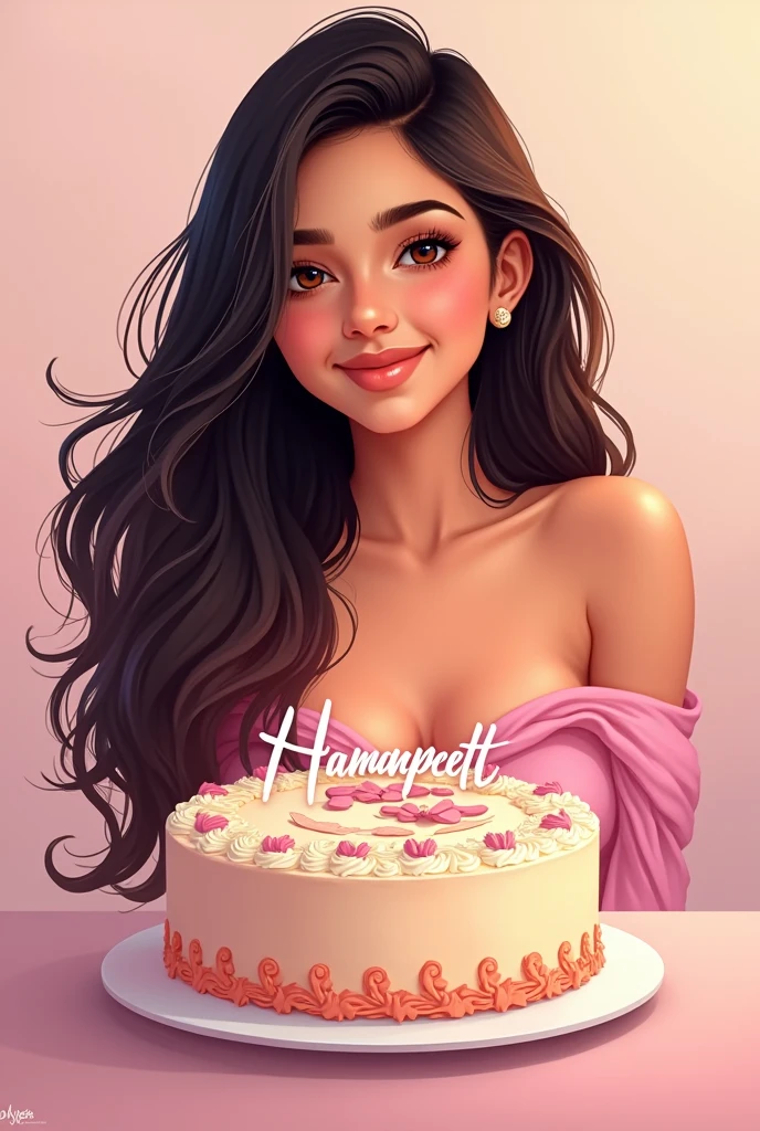 Ramanpreet kaur write on cake
This is a wallpaper with a girl