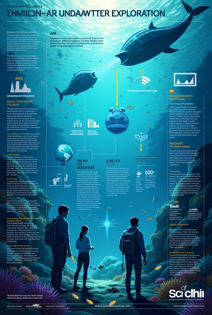 Informative poster for AI in underwater exploration