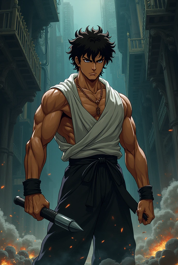 Baki hanma anime with quote written don't waste your time