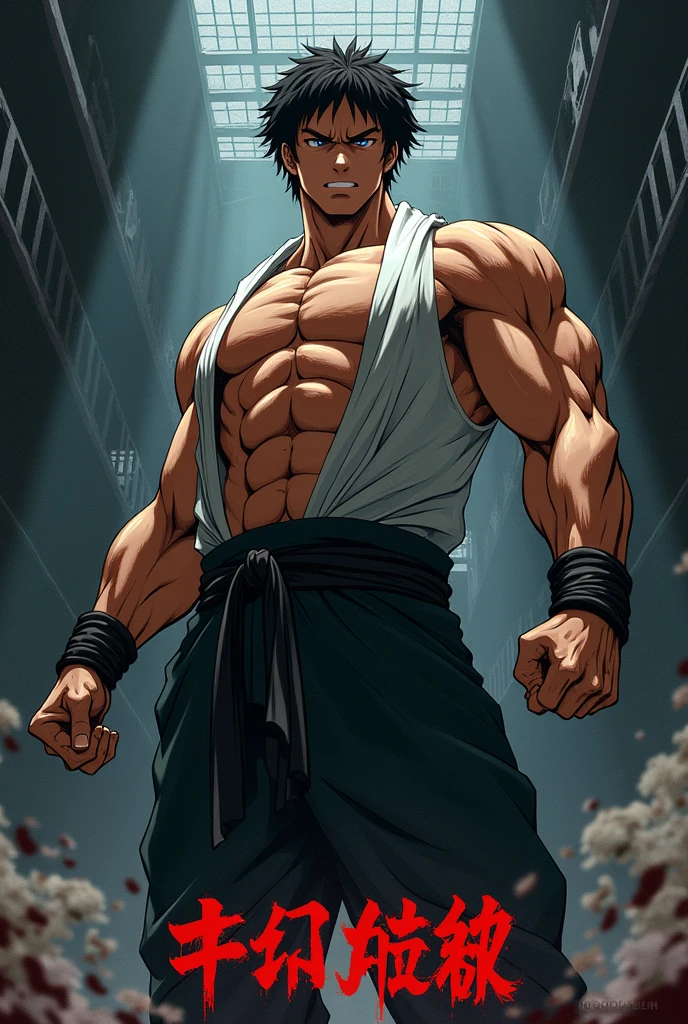 Baki hanma anime with quote written don't waste your time