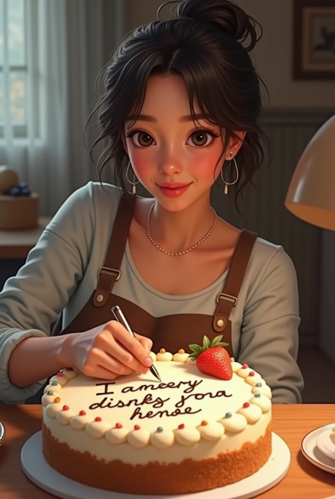 Ramanwrite write on cake with real girl