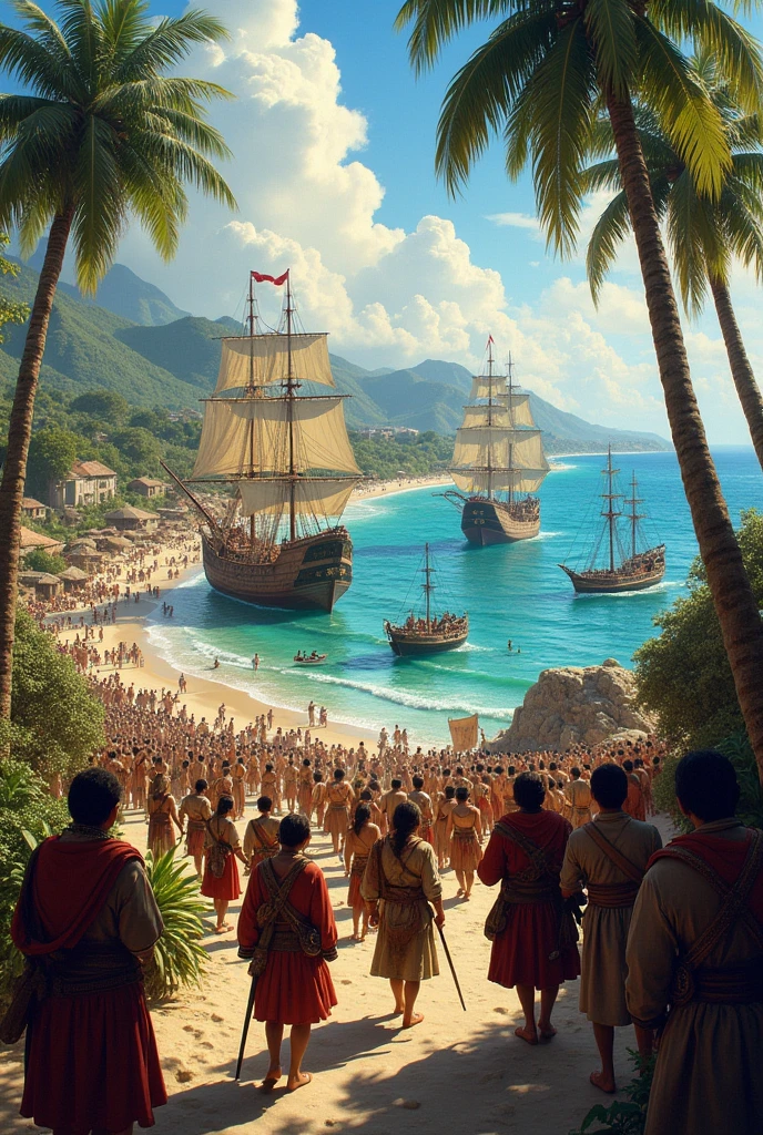Spanish colonization drawing