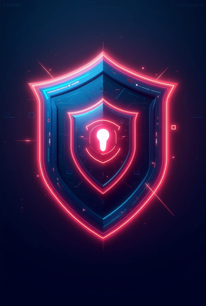 Creatively enclosed cybersecurity S emblem in a shield in the colors 009fc2, c2cd23, f37021