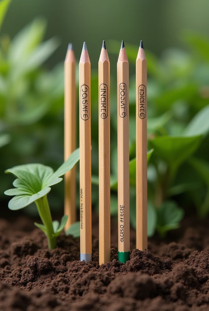 pencils with seeds at the end with the name EcoScribe