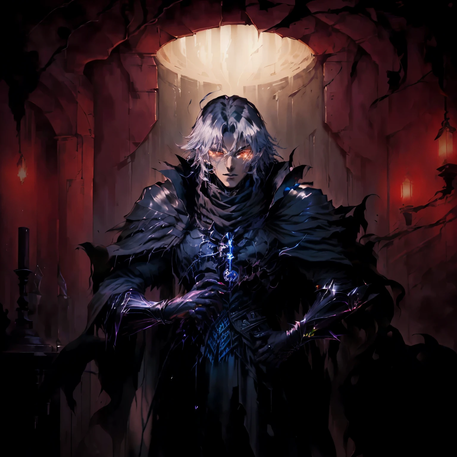 arafed image of a man in a black coat standing in a dark room, handsome guy in demon slayer art, official character art, beautiful androgynous prince, key anime art, male anime character, official character illustration, official art, ozymandias, delicate androgynous prince, omen from valorant, shigenori soejima illustration