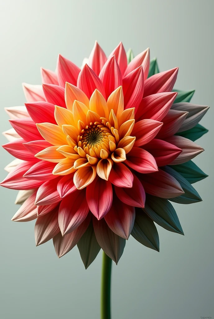 (photorealism:1.2), Dahlia flower with the colors of the Mexican flag