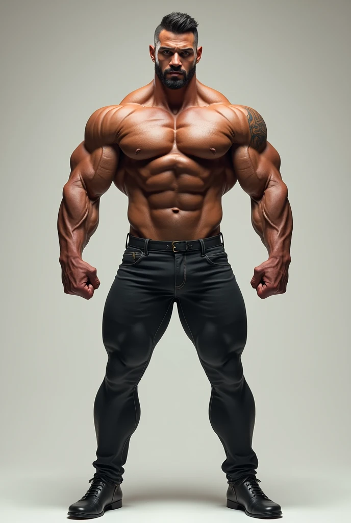 Naked muscular man from the front
