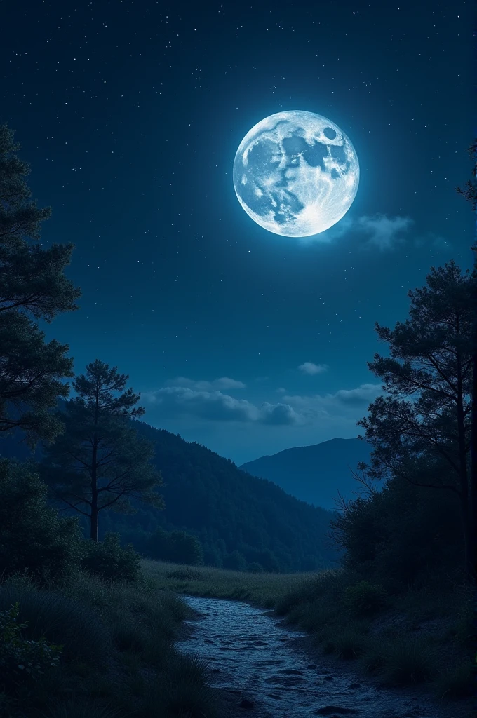 A dark night with a very bright moonlight few star in the sky and the Gemini constellation in a 4k definition